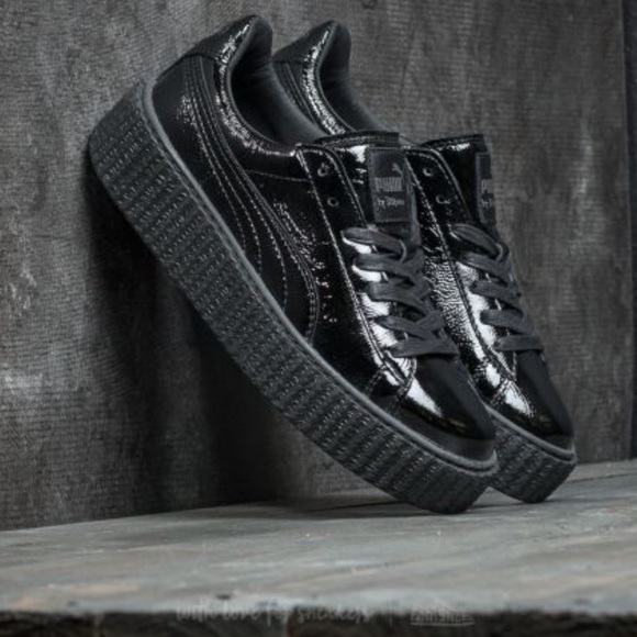 Black patent leather puma FENTY creepers - Picture 1 of 2